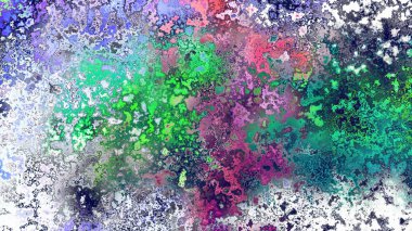 Soyut pas benzeri organik doku, canlı mermer renkler, paslanmış metal yüzey etkisi ve anlamlı kaotik desen.