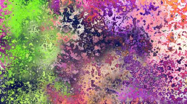 Soyut pas benzeri organik doku, canlı mermer renkler, paslanmış metal yüzey etkisi ve anlamlı kaotik desen.