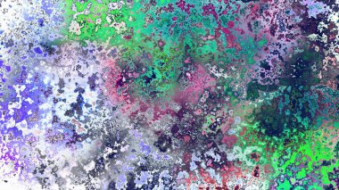 Soyut pas benzeri organik doku, canlı mermer renkler, paslanmış metal yüzey etkisi ve anlamlı kaotik desen.