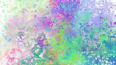 Soyut pas benzeri organik doku, canlı mermer renkler, paslanmış metal yüzey etkisi ve anlamlı kaotik desen.