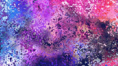 Soyut pas benzeri organik doku, canlı mermer renkler, paslanmış metal yüzey etkisi ve anlamlı kaotik desen.