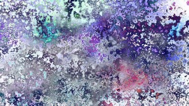 Soyut pas benzeri organik doku, canlı mermer renkler, paslanmış metal yüzey etkisi ve anlamlı kaotik desen.