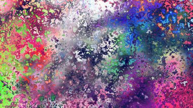 Soyut pas benzeri organik doku, canlı mermer renkler, paslanmış metal yüzey etkisi ve anlamlı kaotik desen.