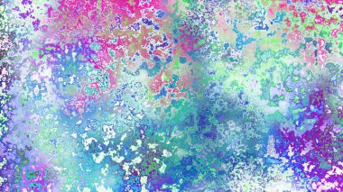 Soyut pas benzeri organik doku, canlı mermer renkler, paslanmış metal yüzey etkisi ve anlamlı kaotik desen.