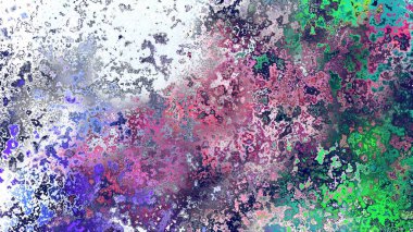 Soyut pas benzeri organik doku, canlı mermer renkler, paslanmış metal yüzey etkisi ve anlamlı kaotik desen.