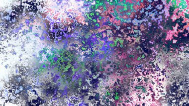 Soyut pas benzeri organik doku, canlı mermer renkler, paslanmış metal yüzey etkisi ve anlamlı kaotik desen.