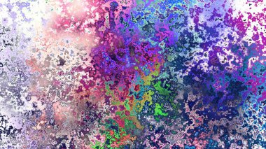 Soyut pas benzeri organik doku, canlı mermer renkler, paslanmış metal yüzey etkisi ve anlamlı kaotik desen.