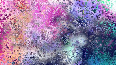 Soyut pas benzeri organik doku, canlı mermer renkler, paslanmış metal yüzey etkisi ve anlamlı kaotik desen.