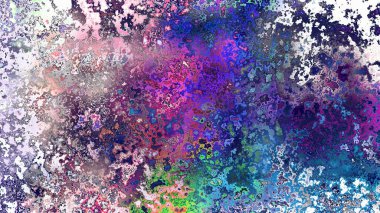 Soyut pas benzeri organik doku, canlı mermer renkler, paslanmış metal yüzey etkisi ve anlamlı kaotik desen.