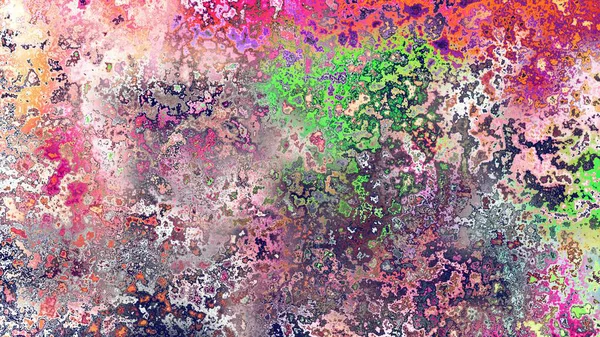 Soyut pas benzeri organik doku, canlı mermer renkler, paslanmış metal yüzey etkisi ve anlamlı kaotik desen.