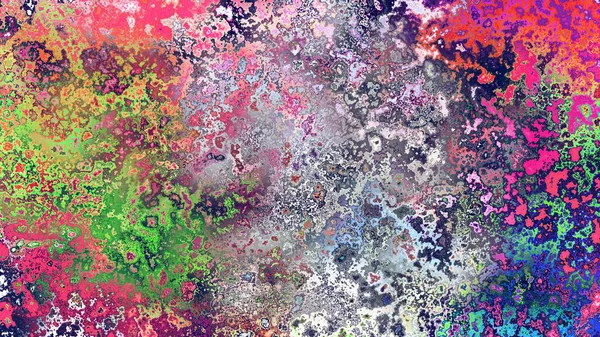 Soyut pas benzeri organik doku, canlı mermer renkler, paslanmış metal yüzey etkisi ve anlamlı kaotik desen.