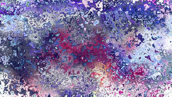 Soyut pas benzeri organik doku, canlı mermer renkler, paslanmış metal yüzey etkisi ve anlamlı kaotik desen.