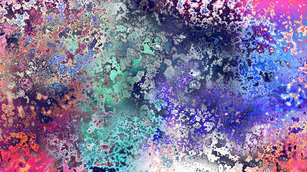 Soyut pas benzeri organik doku, canlı mermer renkler, paslanmış metal yüzey etkisi ve anlamlı kaotik desen.