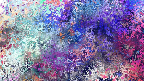 Soyut pas benzeri organik doku, canlı mermer renkler, paslanmış metal yüzey etkisi ve anlamlı kaotik desen.