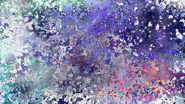 Soyut pas benzeri organik doku, canlı mermer renkler, paslanmış metal yüzey etkisi ve anlamlı kaotik desen.