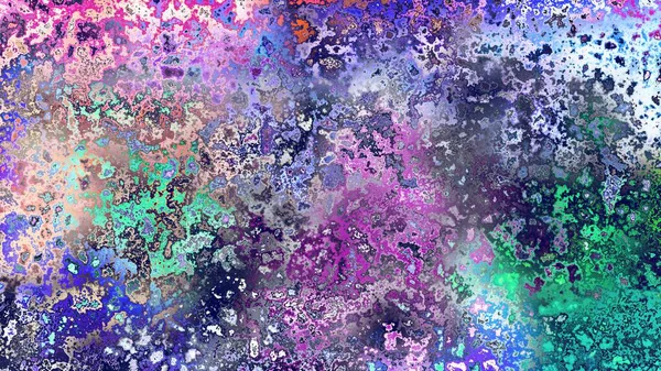 Soyut pas benzeri organik doku, canlı mermer renkler, paslanmış metal yüzey etkisi ve anlamlı kaotik desen.