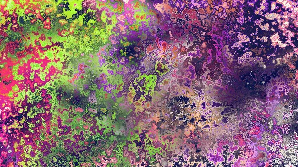 Soyut pas benzeri organik doku, canlı mermer renkler, paslanmış metal yüzey etkisi ve anlamlı kaotik desen.