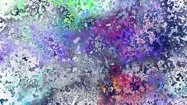 Soyut pas benzeri organik doku, canlı mermer renkler, paslanmış metal yüzey etkisi ve anlamlı kaotik desen.