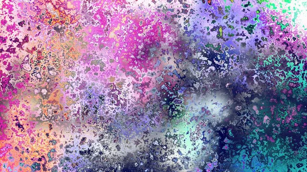 Soyut pas benzeri organik doku, canlı mermer renkler, paslanmış metal yüzey etkisi ve anlamlı kaotik desen.