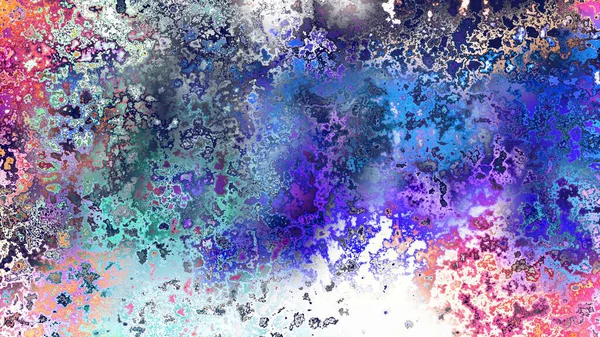 Soyut pas benzeri organik doku, canlı mermer renkler, paslanmış metal yüzey etkisi ve anlamlı kaotik desen.