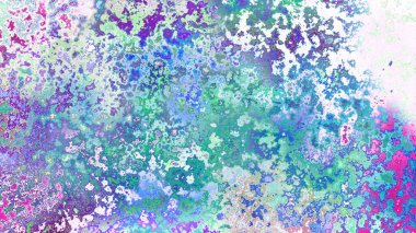 Soyut pas benzeri organik doku, canlı mermer renkler, paslanmış metal yüzey etkisi ve anlamlı kaotik desen.