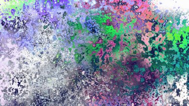 Soyut pas benzeri organik doku, canlı mermer renkler, paslanmış metal yüzey etkisi ve anlamlı kaotik desen.