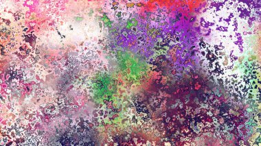 Soyut pas benzeri organik doku, canlı mermer renkler, paslanmış metal yüzey etkisi ve anlamlı kaotik desen.