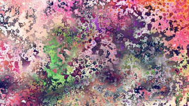 Soyut pas benzeri organik doku, canlı mermer renkler, paslanmış metal yüzey etkisi ve anlamlı kaotik desen.