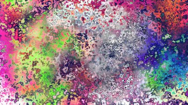 Soyut pas benzeri organik doku, canlı mermer renkler, paslanmış metal yüzey etkisi ve anlamlı kaotik desen.