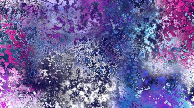 Soyut pas benzeri organik doku, canlı mermer renkler, paslanmış metal yüzey etkisi ve anlamlı kaotik desen.