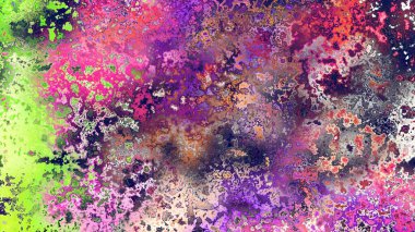 Soyut pas benzeri organik doku, canlı mermer renkler, paslanmış metal yüzey etkisi ve anlamlı kaotik desen.