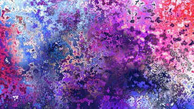 Soyut pas benzeri organik doku, canlı mermer renkler, paslanmış metal yüzey etkisi ve anlamlı kaotik desen.