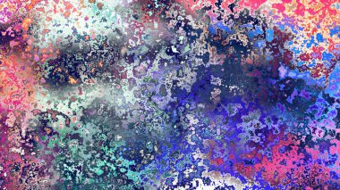 Soyut pas benzeri organik doku, canlı mermer renkler, paslanmış metal yüzey etkisi ve anlamlı kaotik desen.