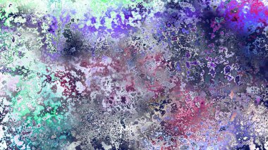 Soyut pas benzeri organik doku, canlı mermer renkler, paslanmış metal yüzey etkisi ve anlamlı kaotik desen.