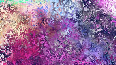 Soyut pas benzeri organik doku, canlı mermer renkler, paslanmış metal yüzey etkisi ve anlamlı kaotik desen.