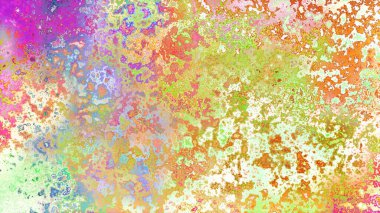 Soyut pas benzeri organik doku, canlı mermer renkler, paslanmış metal yüzey etkisi ve anlamlı kaotik desen.