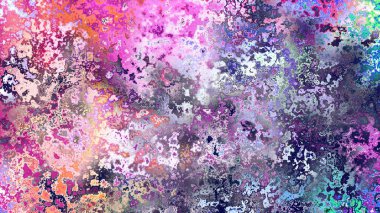 Soyut pas benzeri organik doku, canlı mermer renkler, paslanmış metal yüzey etkisi ve anlamlı kaotik desen.