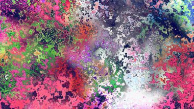 Soyut pas benzeri organik doku, canlı mermer renkler, paslanmış metal yüzey etkisi ve anlamlı kaotik desen.