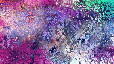 Soyut pas benzeri organik doku, canlı mermer renkler, paslanmış metal yüzey etkisi ve anlamlı kaotik desen.