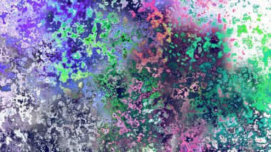 Soyut pas benzeri organik doku, canlı mermer renkler, paslanmış metal yüzey etkisi ve anlamlı kaotik desen.