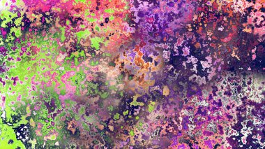 Soyut pas benzeri organik doku, canlı mermer renkler, paslanmış metal yüzey etkisi ve anlamlı kaotik desen.