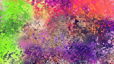 Soyut pas benzeri organik doku, canlı mermer renkler, paslanmış metal yüzey etkisi ve anlamlı kaotik desen.