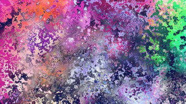 Soyut pas benzeri organik doku, canlı mermer renkler, paslanmış metal yüzey etkisi ve anlamlı kaotik desen.