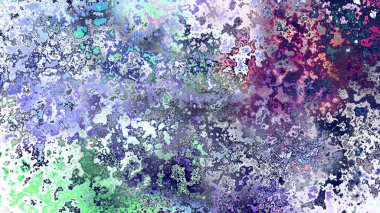 Soyut pas benzeri organik doku, canlı mermer renkler, paslanmış metal yüzey etkisi ve anlamlı kaotik desen.