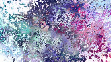 Soyut pas benzeri organik doku, canlı mermer renkler, paslanmış metal yüzey etkisi ve anlamlı kaotik desen.