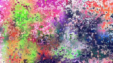 Soyut pas benzeri organik doku, canlı mermer renkler, paslanmış metal yüzey etkisi ve anlamlı kaotik desen.