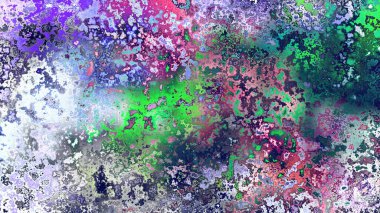 Soyut pas benzeri organik doku, canlı mermer renkler, paslanmış metal yüzey etkisi ve anlamlı kaotik desen.