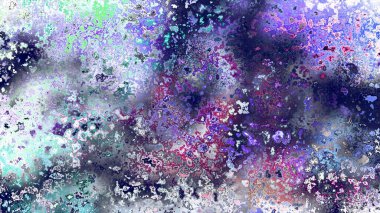 Soyut pas benzeri organik doku, canlı mermer renkler, paslanmış metal yüzey etkisi ve anlamlı kaotik desen.