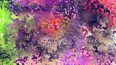 Soyut pas benzeri organik doku, canlı mermer renkler, paslanmış metal yüzey etkisi ve anlamlı kaotik desen.