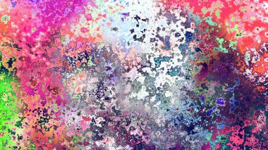 Soyut pas benzeri organik doku, canlı mermer renkler, paslanmış metal yüzey etkisi ve anlamlı kaotik desen.